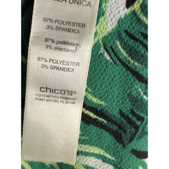 Chico’s Hawaiian Kimono Top OS L XL XXL Topper Flamingo Beach Tropical Flowy - Picture 4 of 9